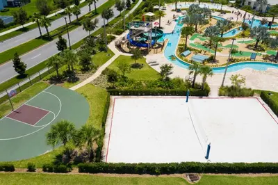 an overhead view of a basketball court at a resort at 3191 Unit 207 Stunning apartment in Kissimmee