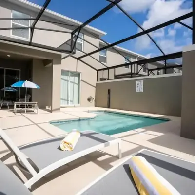 Gorgeous 4 Bedroom w Screened Pool Close to Disney 2653