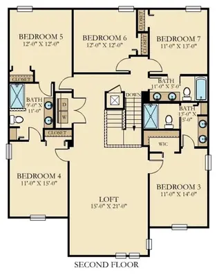 a floor plan of a house at 820DSD - The Retreat at ChampionsGate home in Orlando