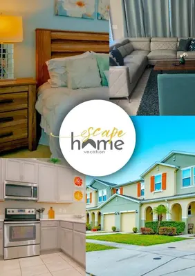 a collage of pictures of a house at Vacation Home for 8, near Disney and Universal in Kissimmee
