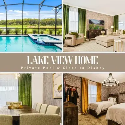 Storey Lake 9BR Lakeview Home Pool/SPA/Game Disney