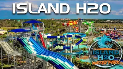 an island hico water park with a water slide at Villa at Island Club in Kissimmee