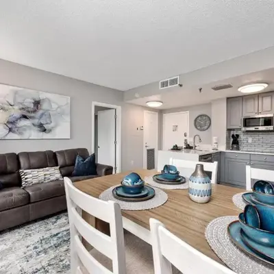 Apartment with Volcano Bay view