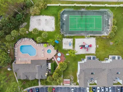 an overhead view of a tennis court and a tennis court at DONOT BOOK thakn you in Kissimmee