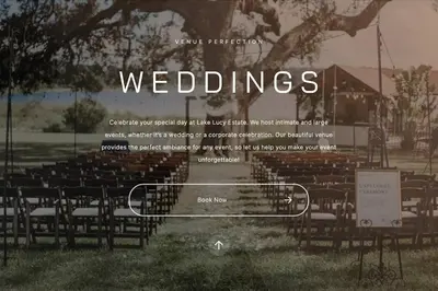 a flyer for a wedding with a bunch of chairs at 4,800 sf Estate Pool Lake Weddings and Events in Orlando