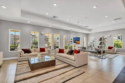 a large living room with couches and a table at NEW awesome dream house, 5 Min to Disney in Orlando