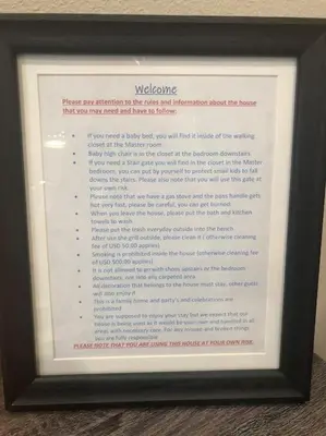 a picture of a document in a framed picture at New Awesome decorated dreamhouse in Orlando