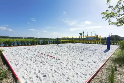 a volley ball court on the beach at Elegant Apartment 3BR2BA • Near Disney • PoolLazy River at Storey Lake Resort SL47318 in Kissimmee