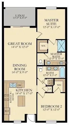 a floor plan of a floor plan of a house at Luxurious Apartment 2BR2BA • Near Disney • PoolLazy River at Storey Lake Resort SL47315 in Kissimmee