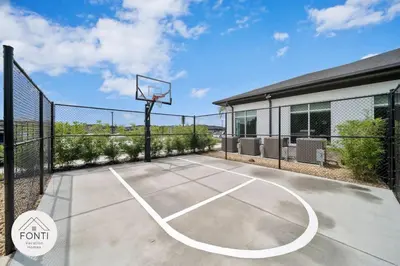 a basketball court with a hoop on a house at NEW! House in Resort Waterpark Disney Orlando 2693 in Kissimmee