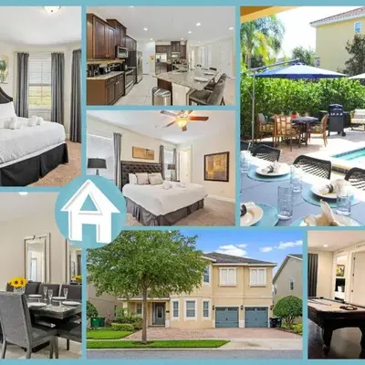 11 bd home Movie Room Close to Disney Sleeps 24