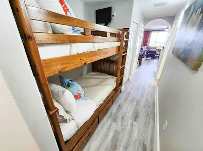 a couple of bunk beds in a room at Lakeview newly renovated condo near Disney in Orlando