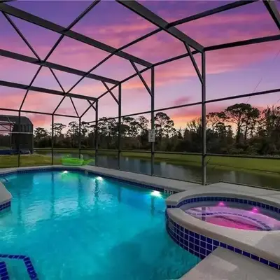 Lakefront 6BR Resort Pool Home Near Disney