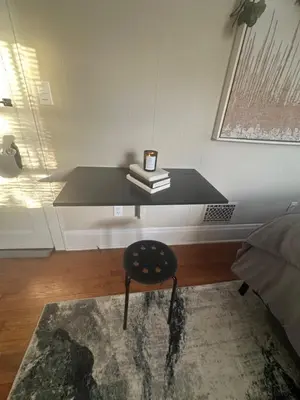 a table in a room with a stool in a room at Beautiful Private Room With King Size Bed in Downtown Orlando in Orlando