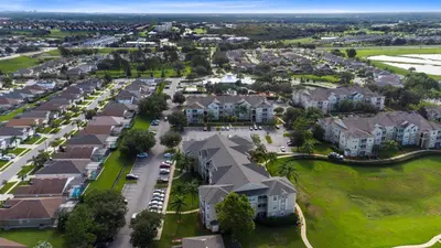 an aerial view of a residential neighborhood with houses at Amazing Resort 2 bed condo close to Disney in Kissimmee