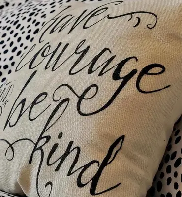 a close up of the writing on a pillow at Making Memories Resort Windsor Palms Condo in Kissimmee