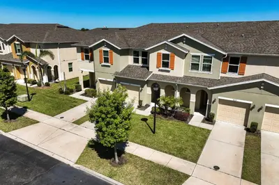 an aerial view of a house at Amazing 4 bedroom house near Disney in Kissimmee