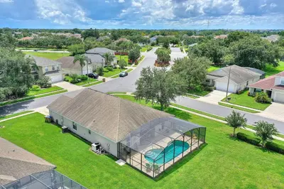 an overhead view of a house with a roof at Gilded Parasol By Shine Villas Remington Golf 420 in Kissimmee