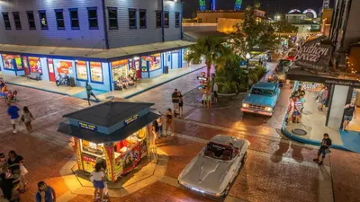 an overhead view of a city street at night at Brittany - Perfect 3 BR Pool Home in Kissimmee