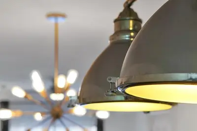 a close up of aendant light in a room at International Drive Luxury Condo in Orlando