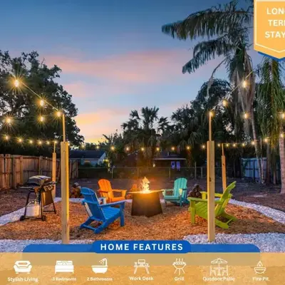 Fire Pit + Grill + 2MI to DT Orlando