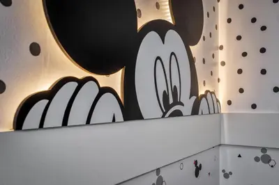 a wall with a painting of rabbits on it at Last Minute Disney Getaway Private Pool Themed Bedrooms. Book Now 81925 in Orlando