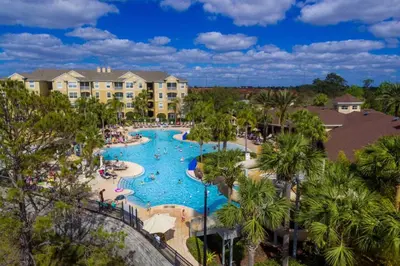 an aerial view of a pool at a resort at C2821-303 Windsor Hills Resort 3 Bedrm Water Park in Orlando
