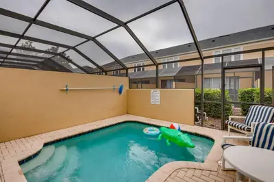 a swimming pool in the middle of a building at T7674O Windsor Hills Resort 3Bedrm 2miles Disney in Orlando