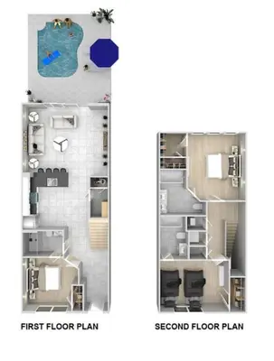 two views of a floor plan and a second floor plan at T7674O Windsor Hills Resort 3Bedrm 2miles Disney in Orlando