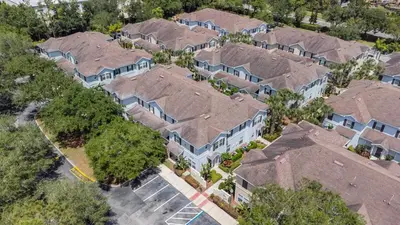an overhead view of a row of houses at Cozy 4Bedrooms At Lucaya- 7 miles from Disney in Kissimmee