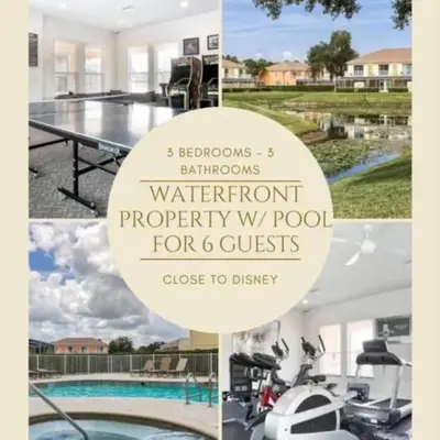 Pond view pool home close to Disney TR17508PA - 3 bedrooms - 3 bath - waterview