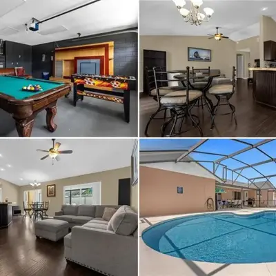 5Bd 2 Bath with Gameroom & Pool 1 story House