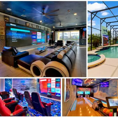 Remarkable Mansion Sleep 36 Cinema-Bowling Alley & More