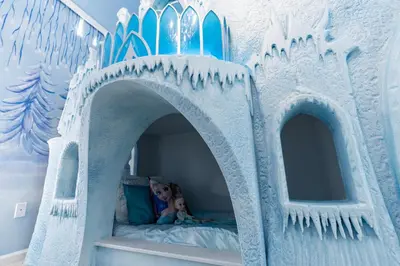 a childs bed in a snow castle bedroom at Brand NEW 12Bedrooms12Bathroom At Paradiso Grande in Orlando
