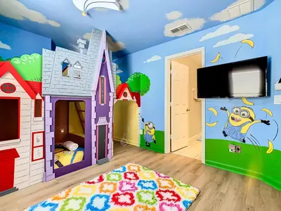 a childs room with a play room with a play house at WH7742CS - Newly renovated villa in Windsor Hills in Orlando