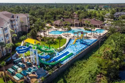 an aerial view of a water park at a resort at Cozy 3BR2BA Condo at Windsor Hills Resort WH76604 in Orlando