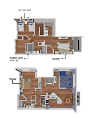 a schematic diagram of aominium floor plan at New Listing Just remodeled 4 BR - ER2739 in Kissimmee