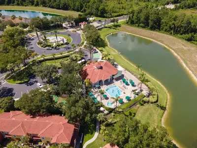 an aerial view of a resort with a swimming pool at New Listing Just remodeled 4 BR - ER2739 in Kissimmee