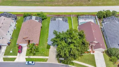 an overhead view of a house with a yard at Stunning Home Near Disney World in Orlando