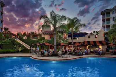 a rendering of a resort with a swimming pool at Marriott Grande Vista Luxury Studio in Orlando