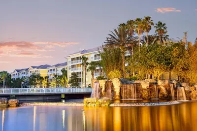 a view of a resort with a body of water at Relax after enjoying all the parks Orlando has to offer in this 1BD vacation condo in Orlando