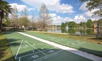 a rendering of a basketball court next to a lake at Beautiful Hotel of Cypress Palms 2BD in Kissimmee