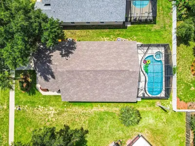 an overhead view of a roof with a swimming pool at Dreamy 5BR, 3Bath Getaway, Pool, Spa, Near Disney in Orlando