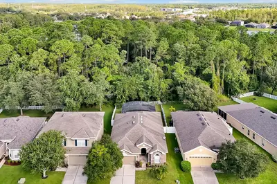 an overhead view of a house with many roofs at Entire home w/ Private Pool,Gated Near Disney in Orlando