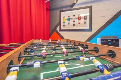 a room with a snooker table in a room at Family Villa with Private Pool Game Room & Themed Rooms in Kissimmee