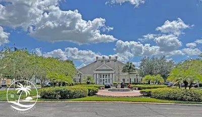 a house with a landscaping in front of it at Deluxe Villas Resort at Seven Dwrafs - Close to Disney in Kissimmee