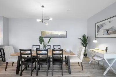 a dining room with a table and chairs at Secret Lake Resort 3BR Apt Disney Orlando 3175-205 in Kissimmee