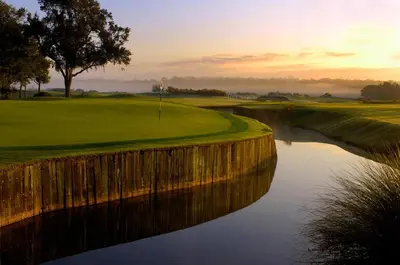a view of a golf course with a river at Villas of Grand Cypress Resort in Orlando