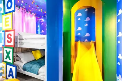 a play room with a bunk bed in a lego house at Brand NEW 9Bedrooms9Bathrooms At Paradiso Grande in Orlando