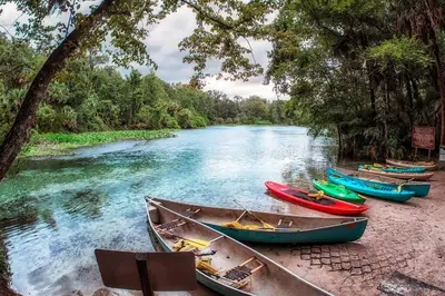 a group of boats sitting on the shore of a river at Private Oasis near Springs with King Bd and Pool Table in Orlando